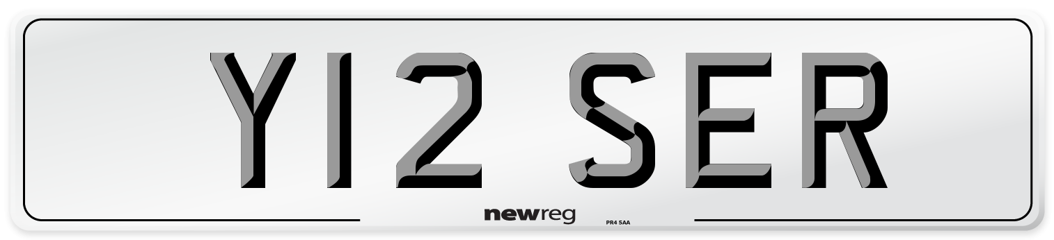 Y12 SER Number Plate from New Reg